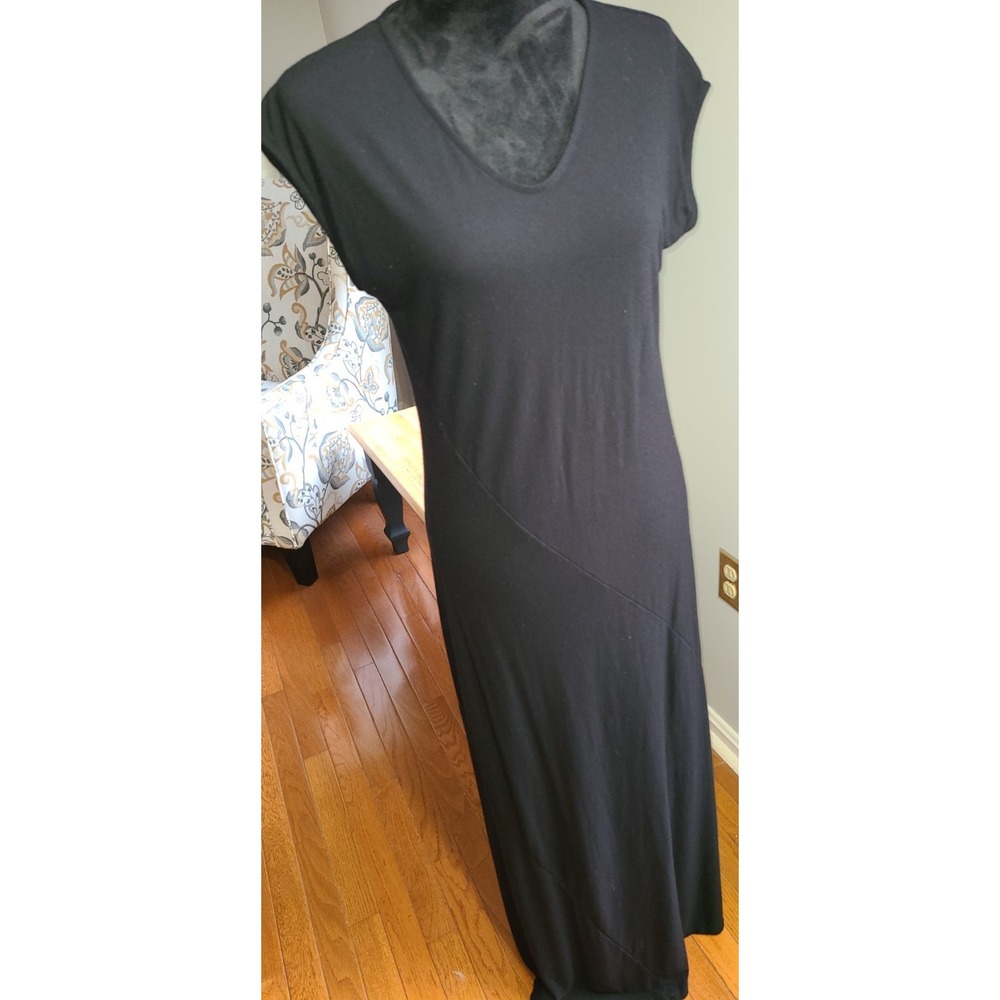 Chicos Travelers Women -0 Black Juliana Maxi Tank Dress Minimalist Slinky Basics